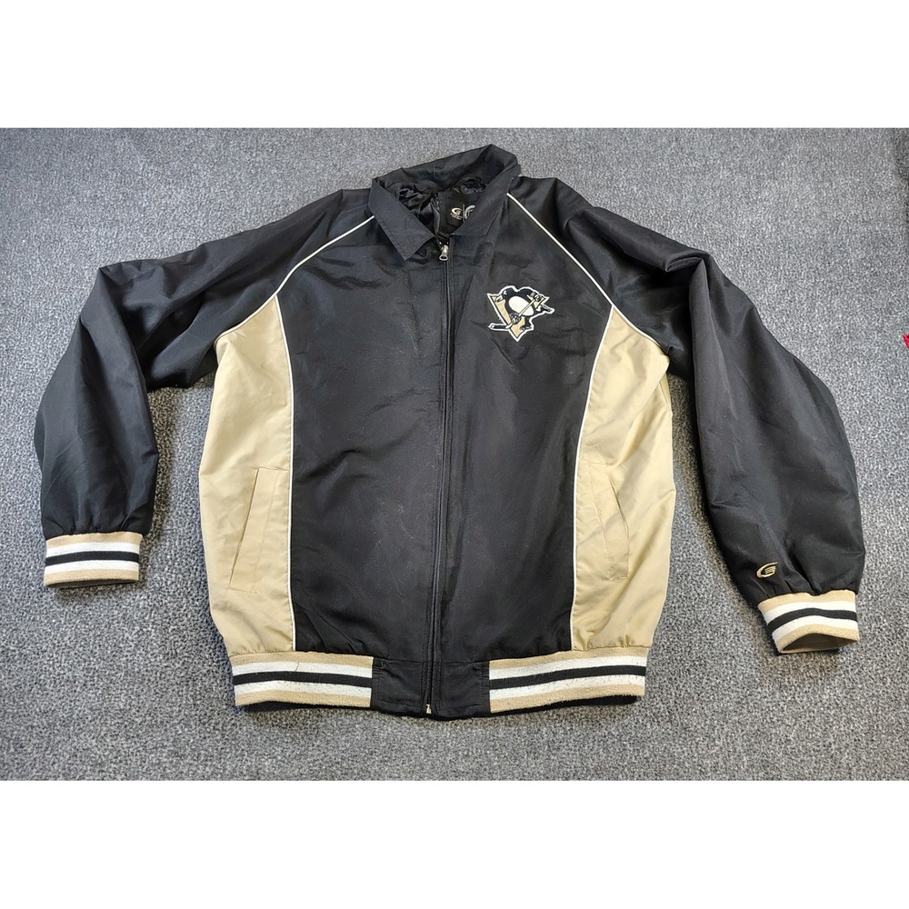 G-III Sports Jacket Mens L Black (Pittsburgh Penguins NHL Hockey Outerwear)